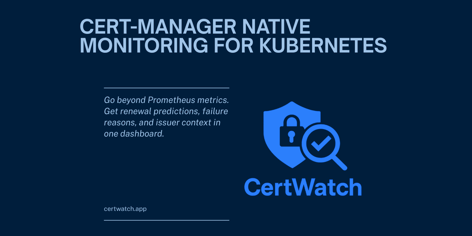 CertWatch v0.5: Native cert-manager Integration for Kubernetes Certificate Monitoring