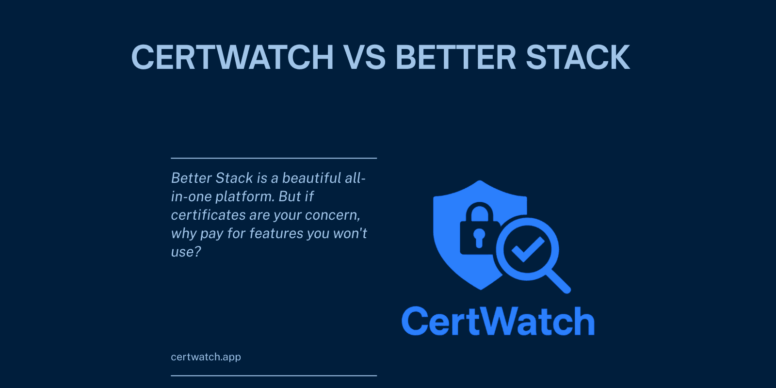 CertWatch vs Better Stack