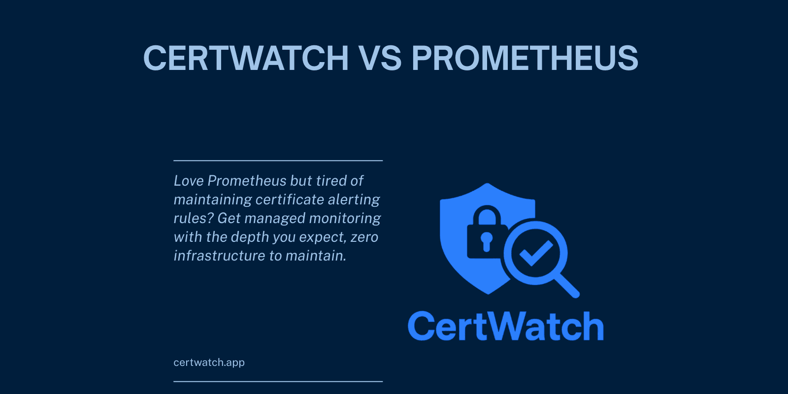 CertWatch vs Prometheus Blackbox Exporter